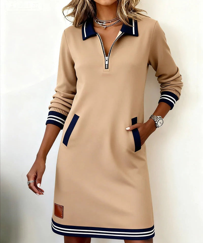 Susan - Chic Long Sleeve Cotton Dress