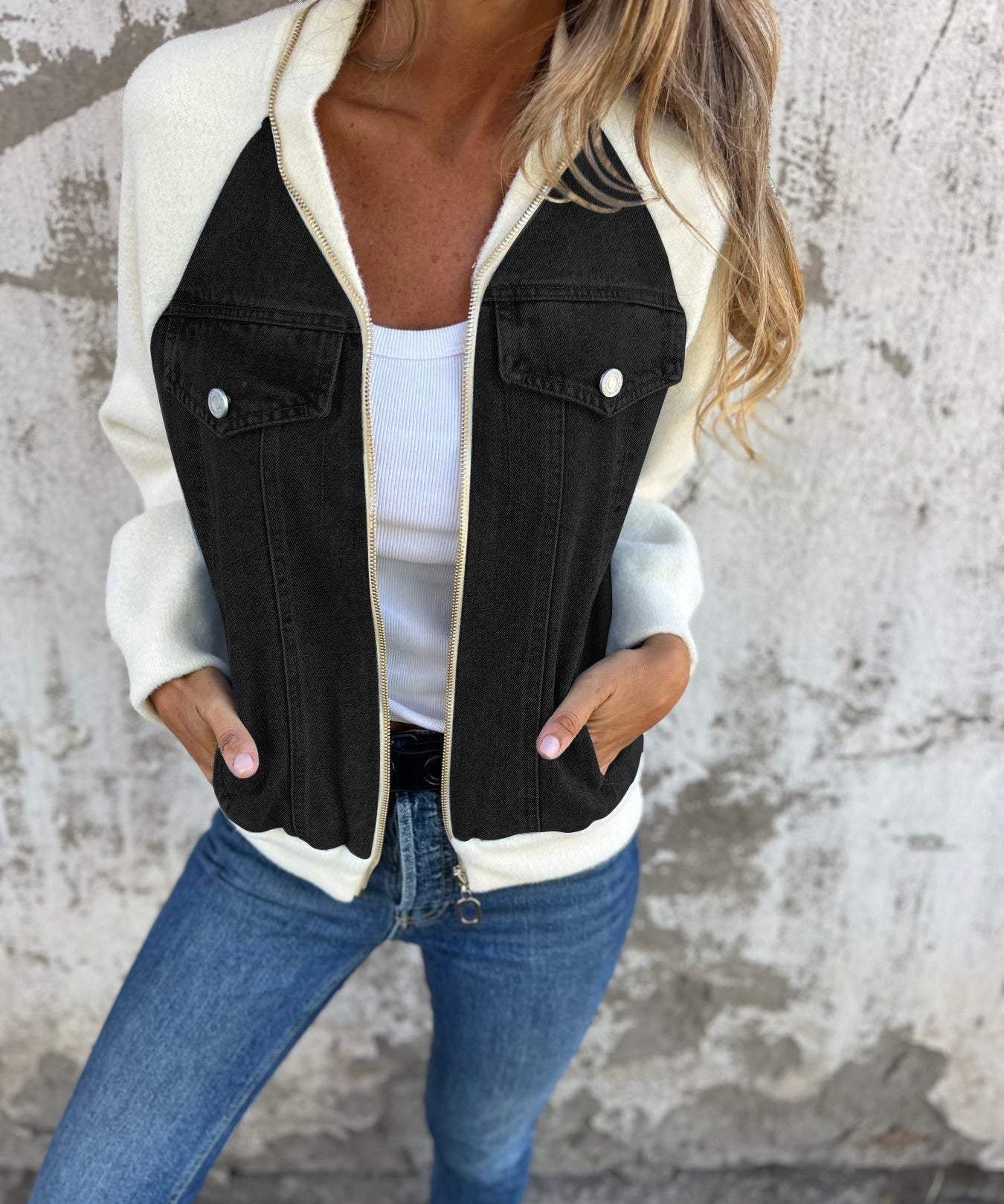 Zoe - Denim Hooded Jacket