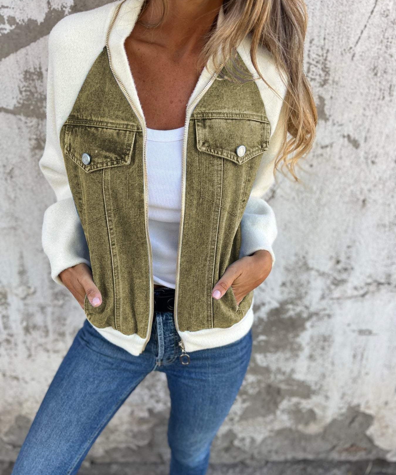 Zoe - Denim Hooded Jacket