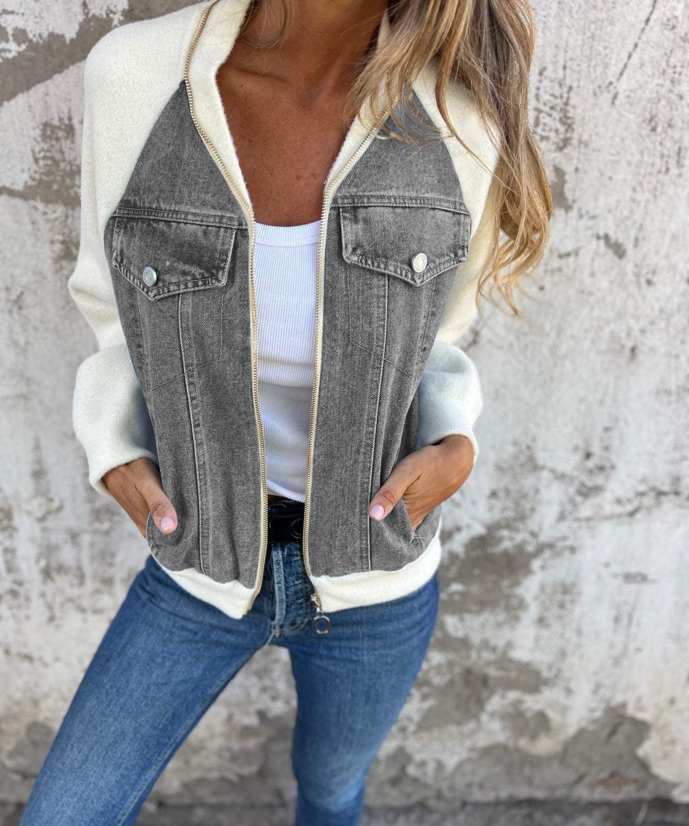 Zoe - Denim Hooded Jacket