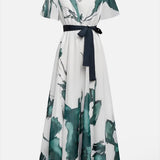 Vanessa - Long Dress Watercolor Print