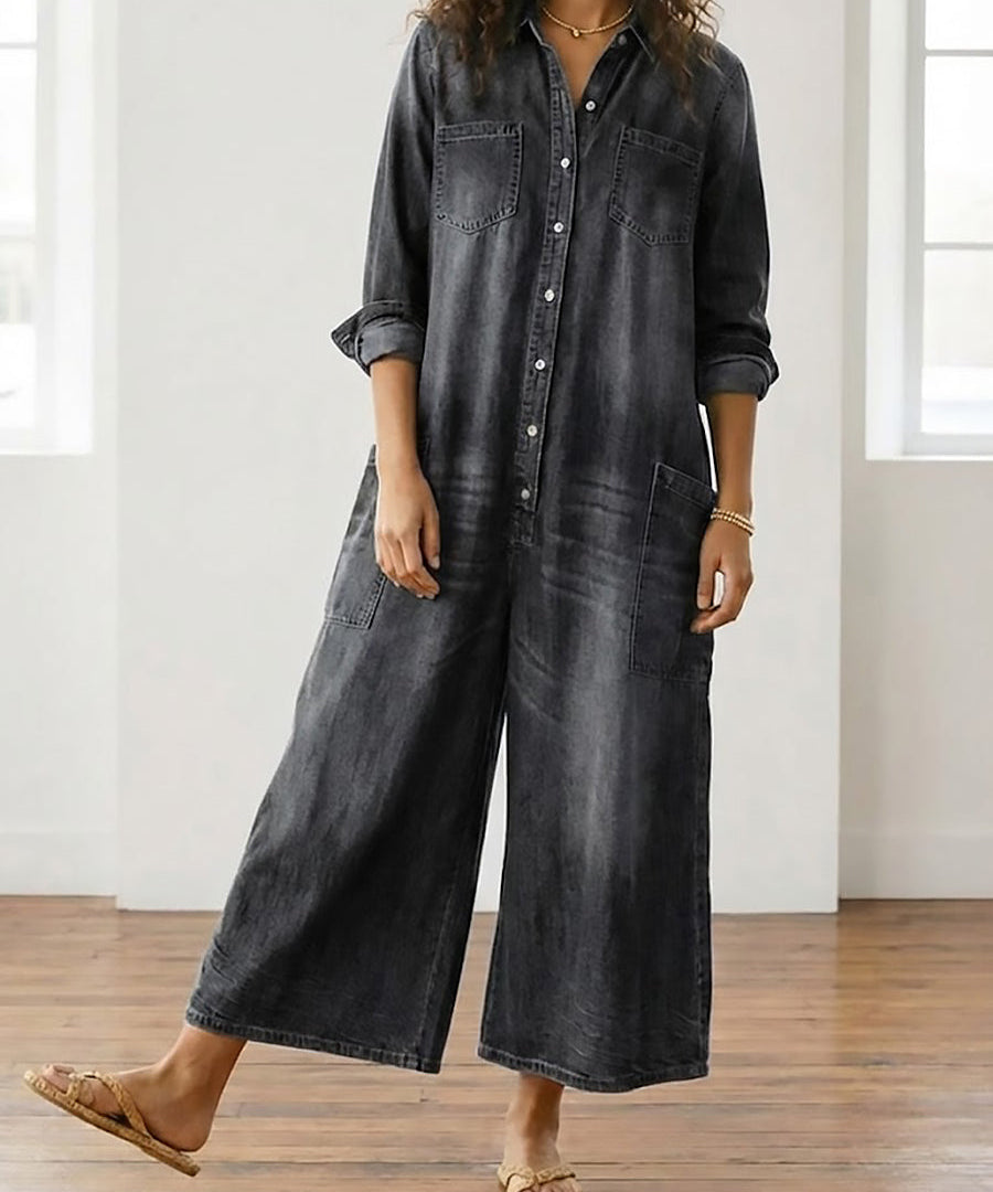 Monica - Denim Cotton Jumpsuit
