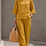SALSA ™ | Conjunto de Camisa y Pantalones de Lino y Algodón