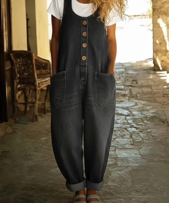 Rózsa | Vintage Mosott Pamut Farmer Overall