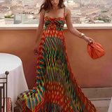 Aria - Abstract Printed Maxi Dress